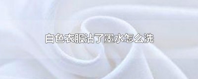 白色衣服沾了墨水怎么洗