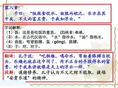 ​子曰饭疏食饮水原文（子曰饭疏食饮水译文）