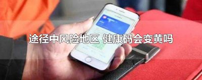 ​途径中风险地区 健康码会变黄吗