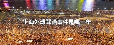 ​上海外滩踩踏事件是哪一年