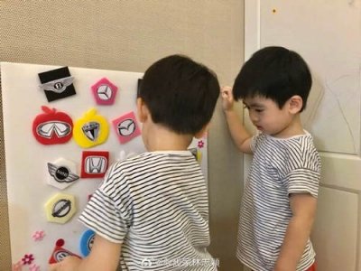 ​林志颖晒双胞胎儿子近照 其乐融融画面温馨